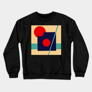 Geometric Red Circles Modern Art Crewneck Sweatshirt